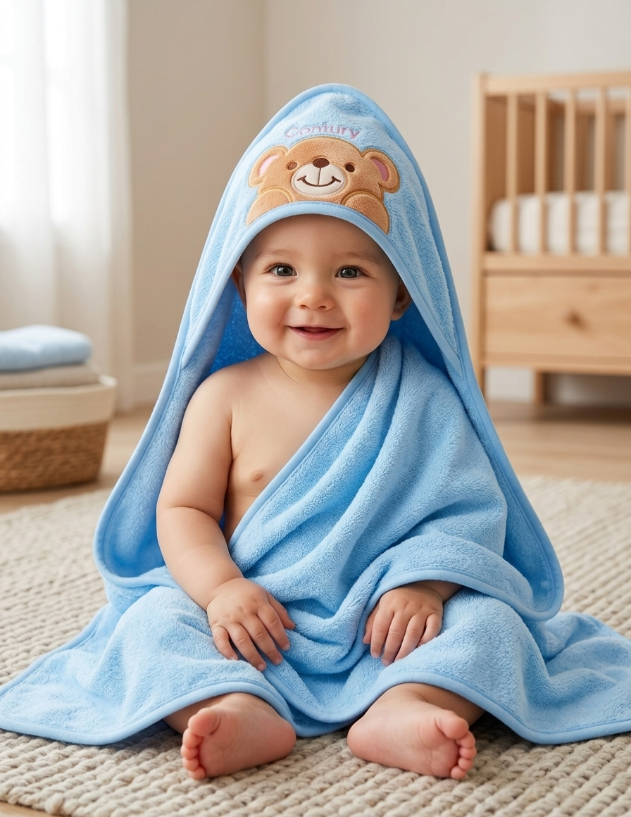 The Contury Snuggle Bear Hooded Baby Towel