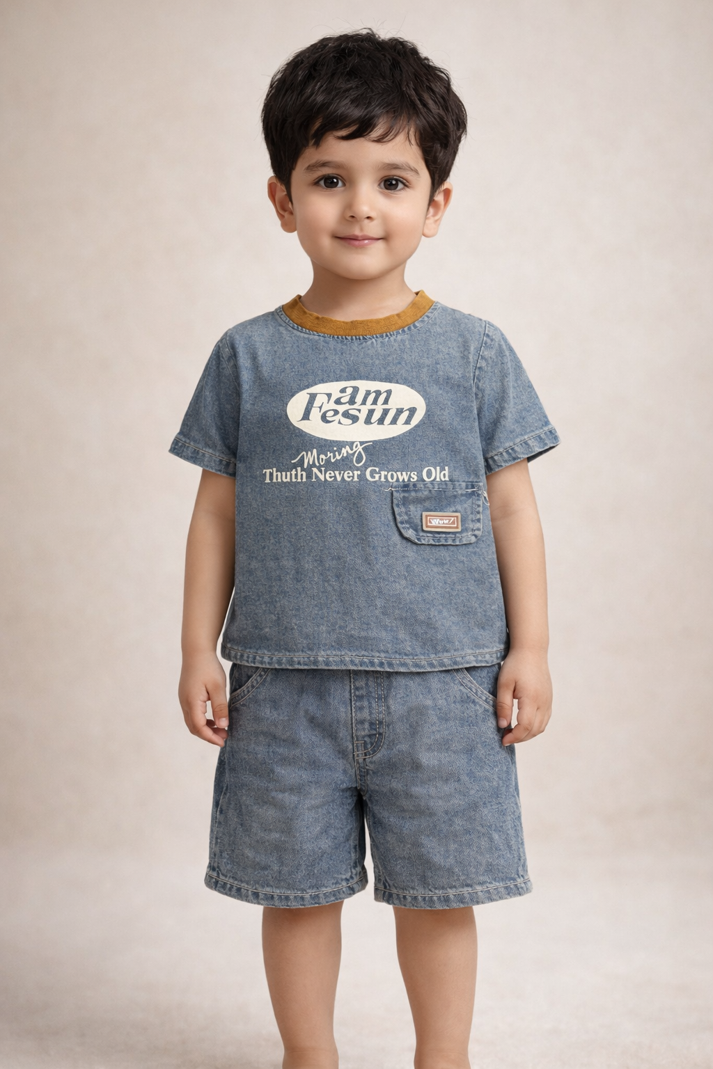 Premium Denim Co-Ord Set Blends Contemporary Style