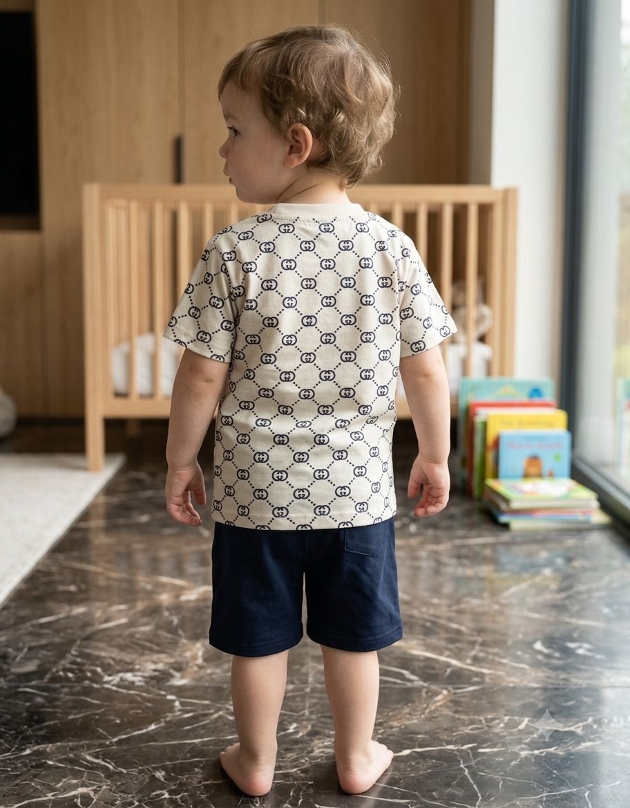 Classic Monogram Character Tee & Shorts Set
