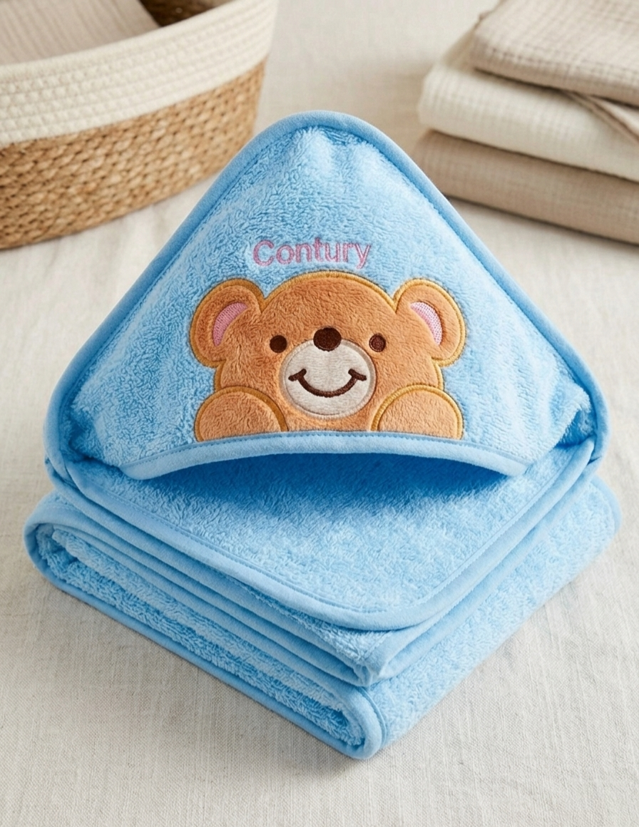 The Contury Snuggle Bear Hooded Baby Towel