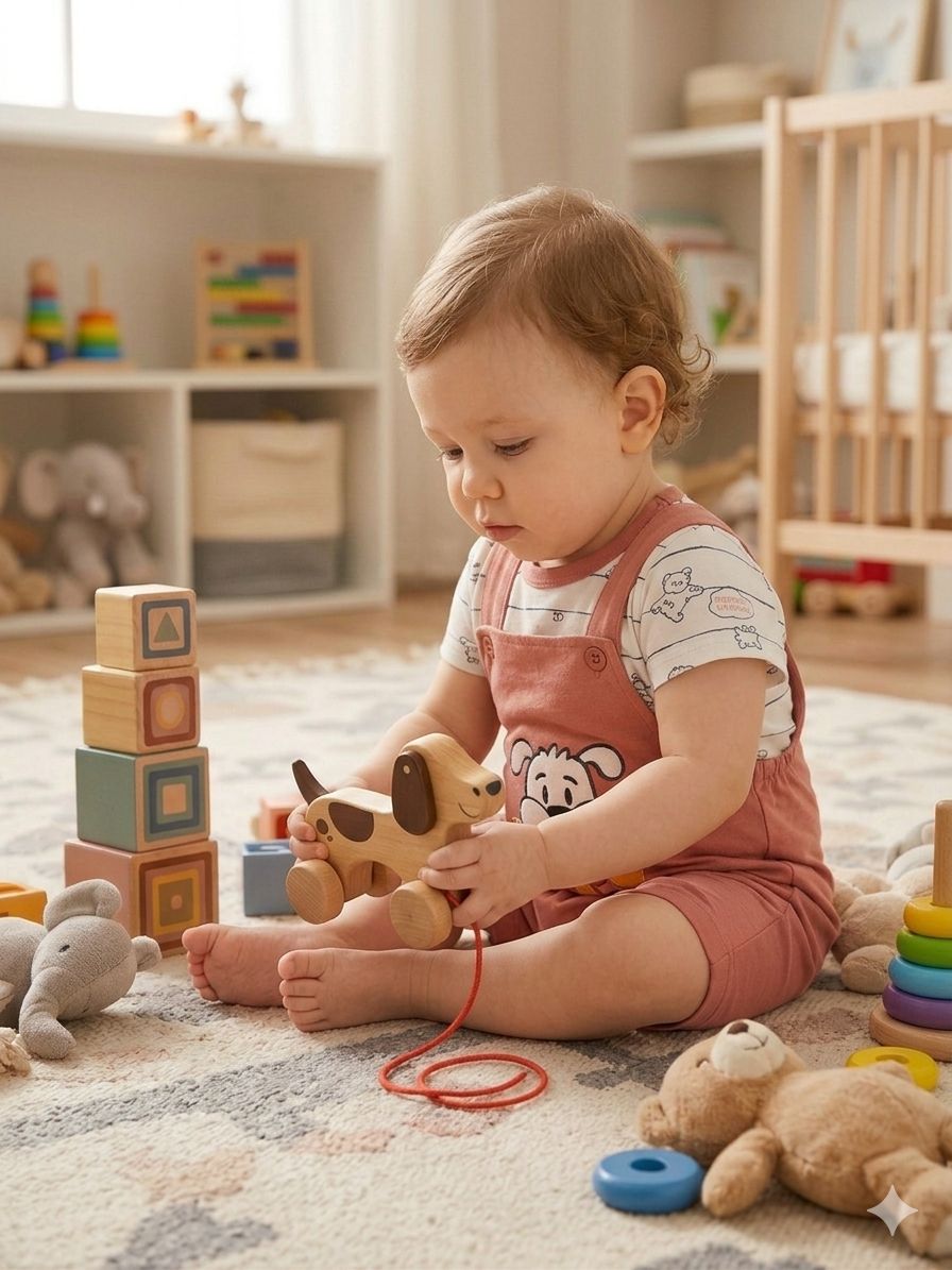 Everyday Playwear Puppy Overalls and T-Shirt Set for Babies